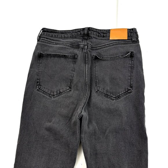 Avec Les Filles Kick boot Distressed Raw Hem Women's size 28 Black Denim Jeans - Picture 4 of 4